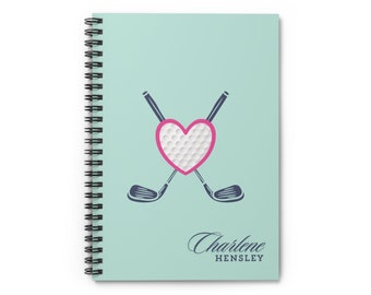 Custom Score Pad | Gift for Female Golfer | Mothers Day Gift for Golf Lover | Spiral Bound Notepad | 15 Color Choices