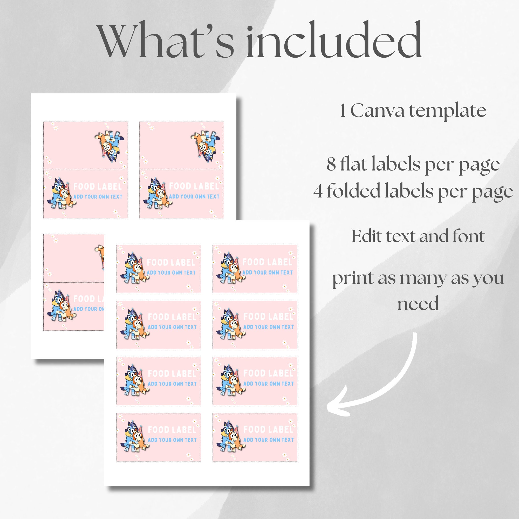 Food Label Template For Party