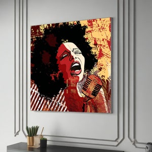 Jazz Music Soloist Canvas Painting, Music Art Poster, Wall Decor, Wall Art Print