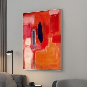 Modern Wall Decor, Mark Rothko Print, Abstract Expressionist Art, Exhibition Reproduction, Minimalism Poster