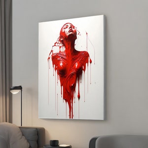 Canvas Painting Reproduction Art, Woman Portrait Wall Decor, Fashion Wall Art, Unique Gift