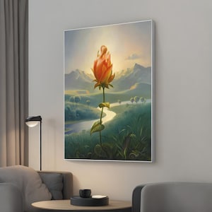 Vladimir Kush Canvas Painting, Surreal Artwork Print, Famous Wall Decor, Surrealism Art