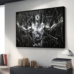 Portrait of a Shouting Person Canvas - Abstract Human Artwork - Modern Wall Decor for Contemporary Spaces - Unique Housewarming Gift