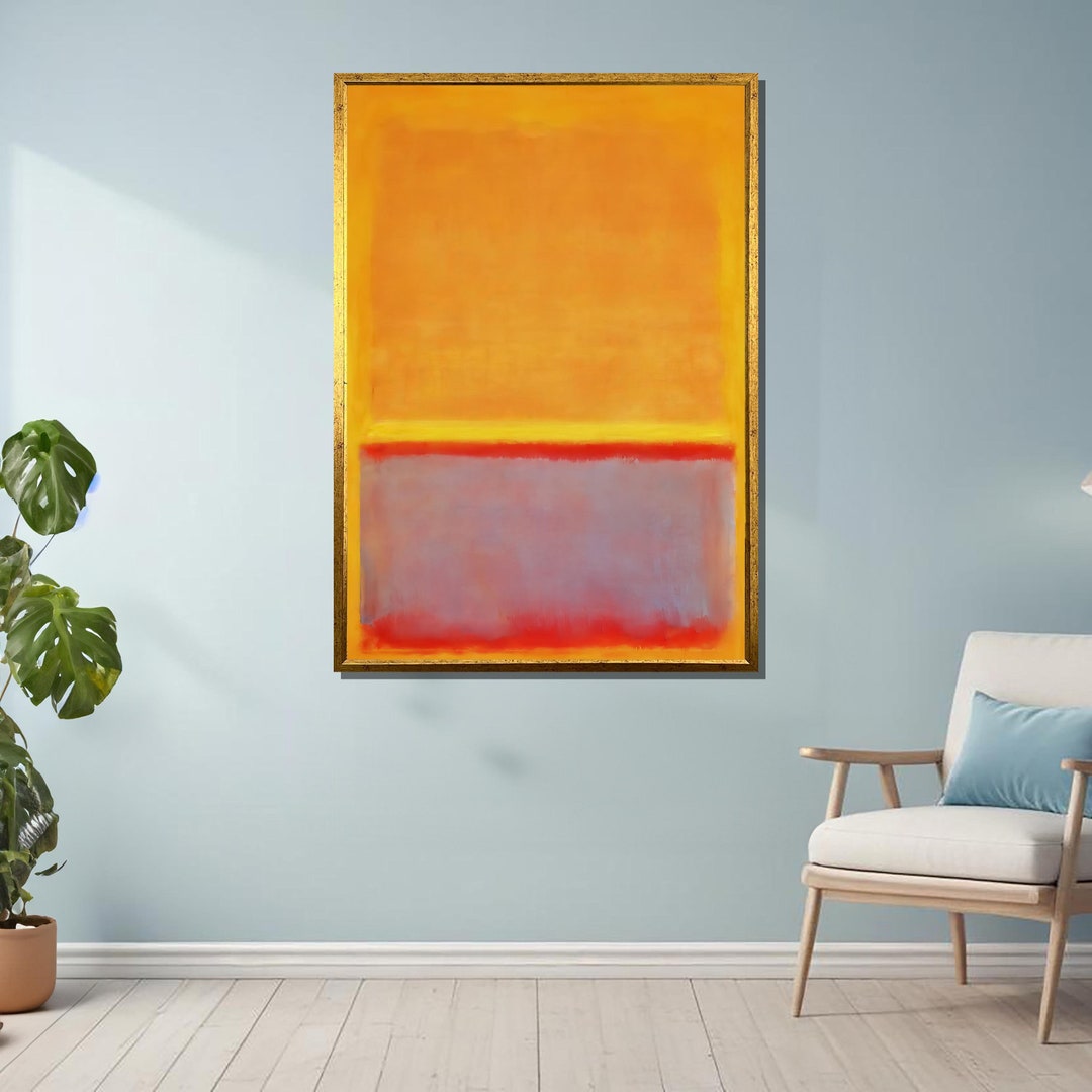 Mark Rothko Inspired Abstract Canvas Art - Warm Yellow and Soft Purple ...