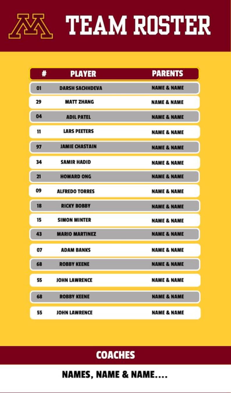 Editable Team Lanyard Template - Canva Template for Team Roster Card ...