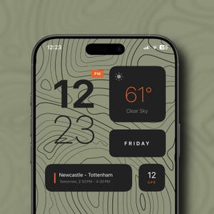 Sfondo iPhone / Widget iPhone / sfondo telefono / sfondo iPhone / sfondo topografia / Widget Widgy / widget iOS / Download immediato