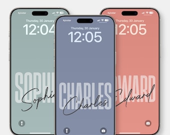 Iphone wallpaper, phone wallpaper personalized pack (Instant Download)