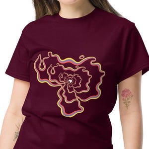 Chemise carte dimensionnelle du Venezuela - T-shirt graphique artistique fierté du Venezuela - Vinotinto