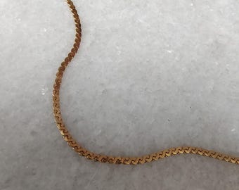 Vintage Serpentine Weave Solid 14K Gold Chain Necklace - Approx 24&quot; Long 1/16&quot; Wide - 5 grams -EE180