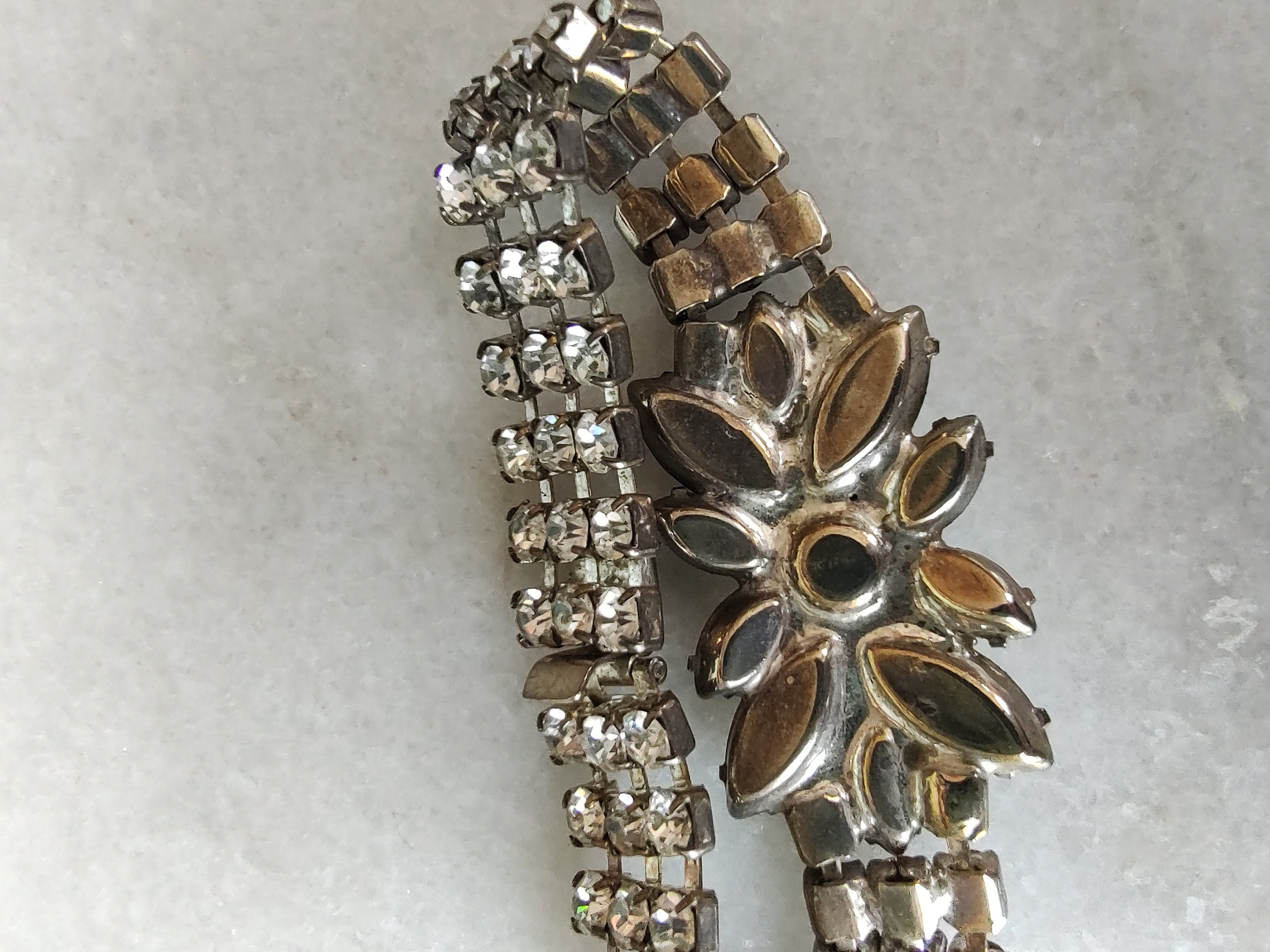 Vintage Floral Glass Bracelet - EE50 - Etsy
