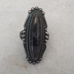 Vintage Sterling Silver Stone Ring Size 4.75 - EE11