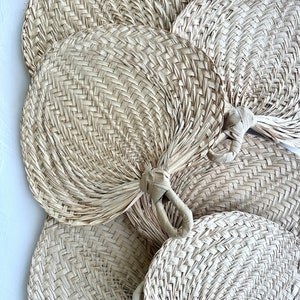 Woven Fan, Hand Fan, Wedding Fan, Straw Fan, Palm Fan, Summer, Wedding, Rattan Fan