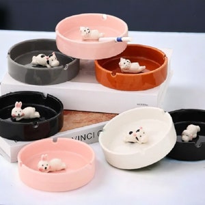 Cute Ceramic Animal Ashtray - Unique Office and Living Room Decor