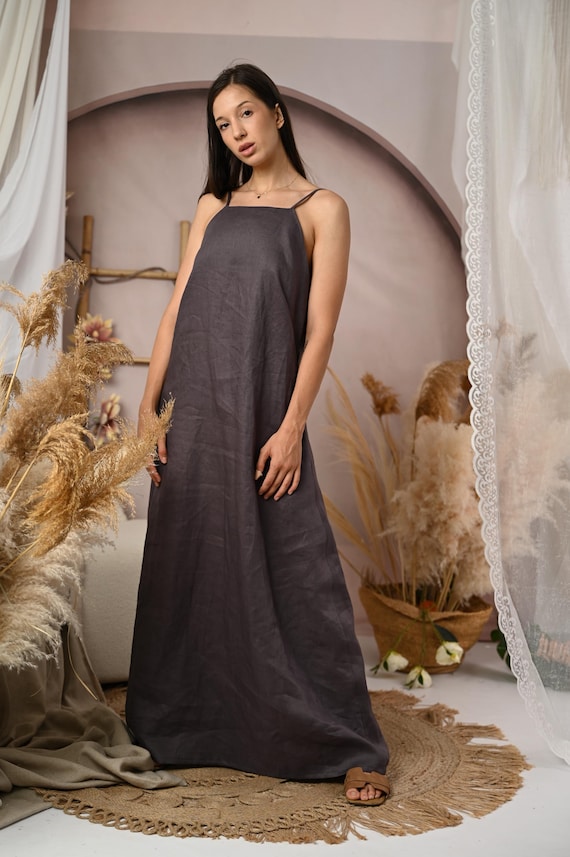 knee length dresses for ladies Judith Charcoal Embellished Maxi Dress with Batwing Sleeves – Frock and  Frill main image 0