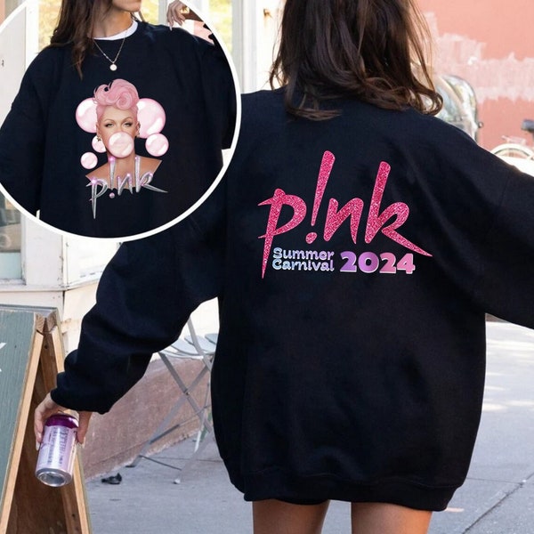 P!nk Pink Singer Summer Carnival 2024 Tour Sweatshirt,Pink Fan Lovers Shirt,Music Tour 2024 Shirt,Trustfall Album Shirt,Concert 2024 P!nk