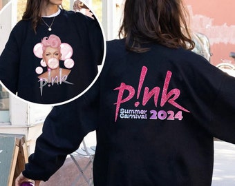 P!nk Pink Singer Summer Carnival 2024 Tour Sweatshirt,Pink Fan Lovers Shirt,Music Tour 2024 Shirt,Trustfall Album Shirt,Concert 2024 P!nk