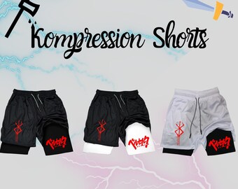 Sport Shorts im Anime Stil - y2k Streetwear Fitness Shorts - Kurze Hose für Basketball und Gym - Manga Merch - Japanische Kleidung