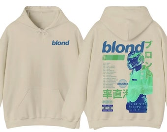 Blond Vintage 90s Style Graphic Hoodie, Vintage Ocean Hoodie