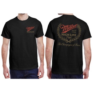 Mille r High Life Tshirt, Beer Tee, Graphic Tee, zdjęcie 2