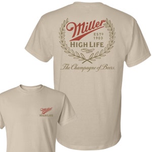 Mille r High Life Tshirt, Beer Tee, Graphic Tee, zdjęcie 1