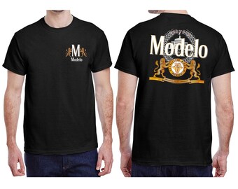 Mo delo Logo Beer Front Back Crew T-Shirt Full Color