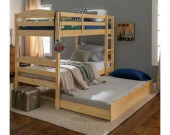 3 Person Bunk Bed, Etagenbett für 3 Personen, Triple bed. Etagenbett, Montessori Bed,Toddler Bunk Beds, Lit superposé pour 3 personnes,