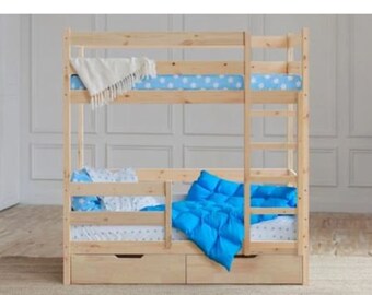 Etagenbett, Bunk Bed, Montessori Bed, Loft bed, Toddler Bunk Beds, Montessori-Bett, Hochbett,Doppel-Hochbett, Etagenbett für Kleinkinder,Bed