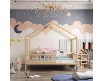 Hausbett, Kinderbett, Lit pour tout-petits, Lit maison, Lit Montessori, Montessori Bett, Lit maison, Lit pour tout-petits, Lit montessori, Lit enfant, Kinderbett