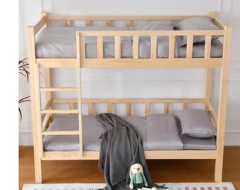 Etagenbett, Bunk Bed, Montessori Bed, Loft bed, Toddler Bunk Beds, Montessori-Bett, Hochbett,Doppel-Hochbett, Etagenbett für Kleinkinder,Bed