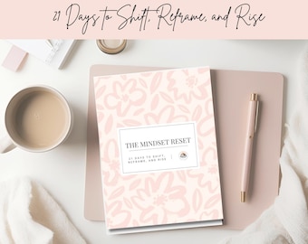 21-Day Mindset Reset Journal | Guided Reflection + Free Affirmation Pages | Printable PDF | Personal Growth, Wellness Journal, Mindfulness