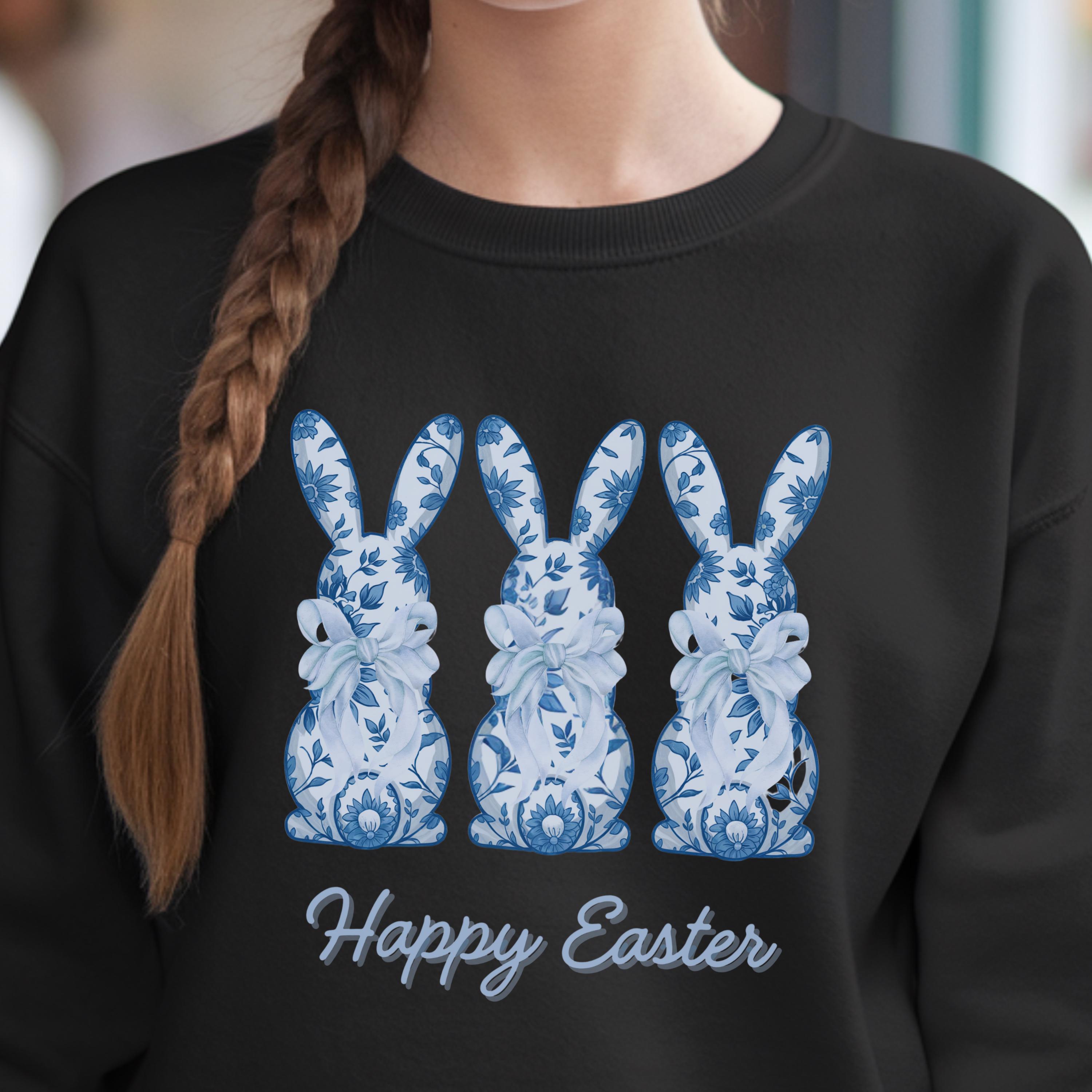 ブルートワル イースターバニー Tシャツ：ヴィンテージ シノワズリ