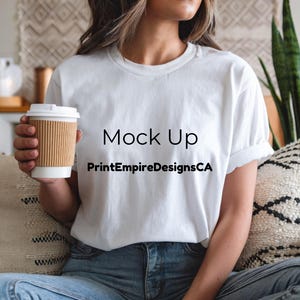 Bella Canvas 3001 White T-Shirt Mockup (Digital Download)