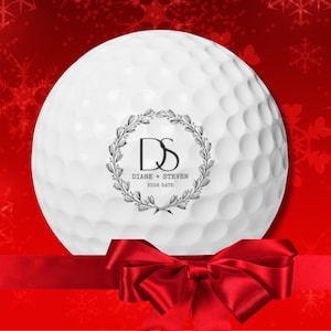 Personalized Golf Balls - Custom Christmas Wedding Party Gift, Father&#39;s Day, Anniversary - 6pcs Set, Golfer Present