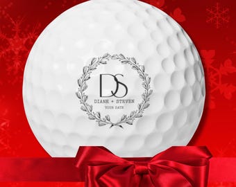 Zestaw spersonalizowanych piłek golfowych – spersonalizowany prezent na ślub, Dzień Ojca, rocznicę (6 szt.)