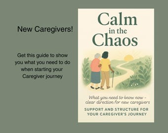 Guia para novos cuidadores: calma no caos, alívio do estresse, confiança e apoio | E-book essencial para cuidadores