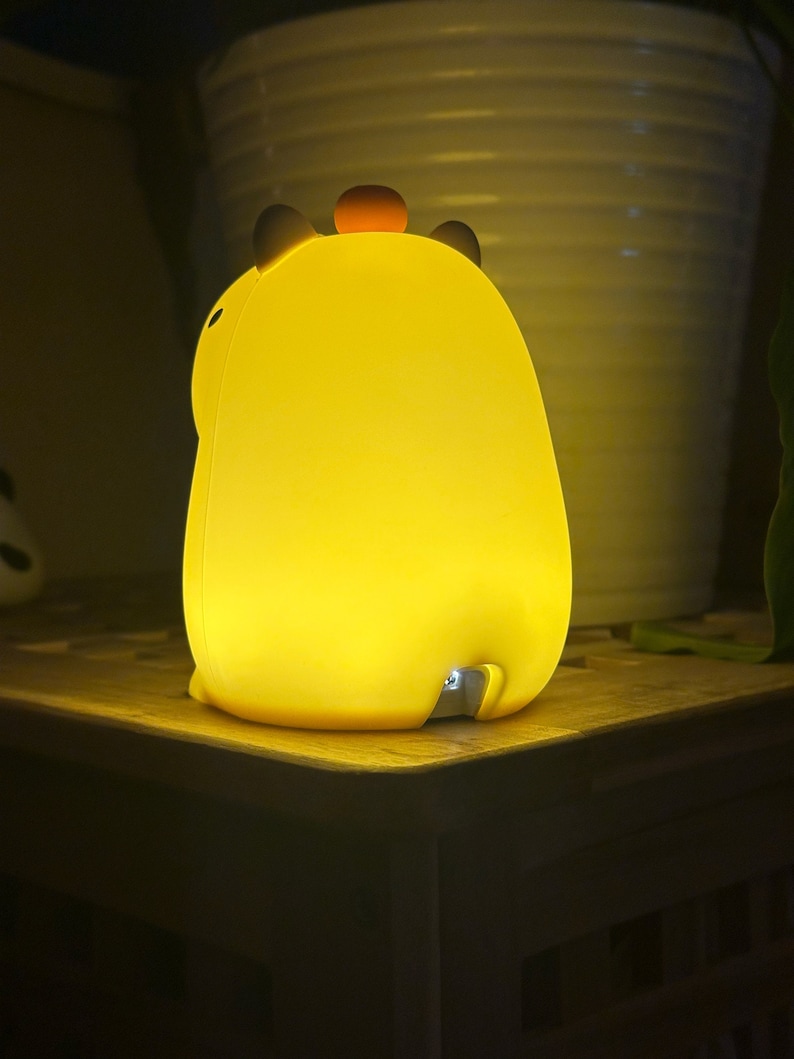 Kawaii Capybara Squishy Night Light Rechargeable Cute Night Light for
