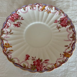 Spode Irene English China Cream Soup Bowl Saucers