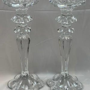 Set of 2 Shannon Crystal Candlesticks/Candleholders