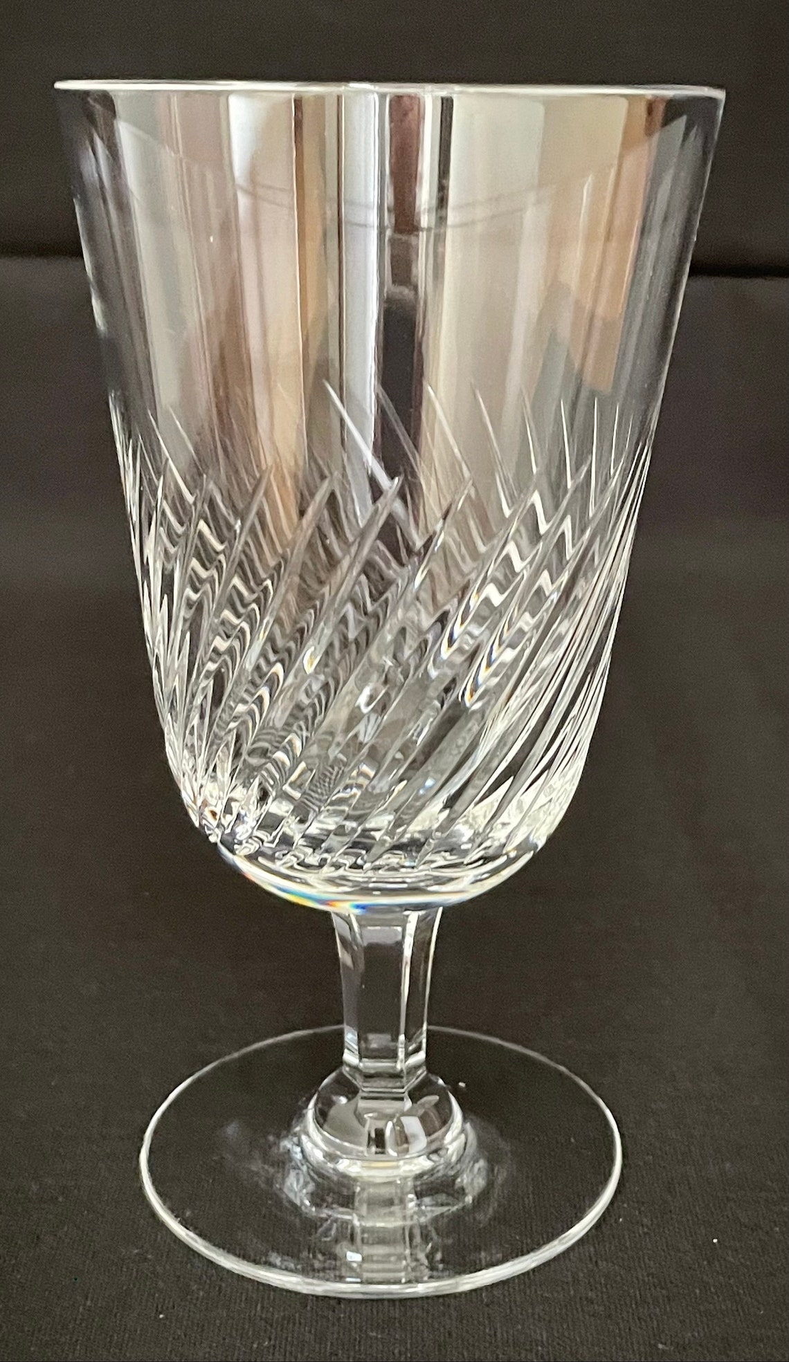 Vintage Hoya Crystal Wine Glasses Set of 6 Etsy