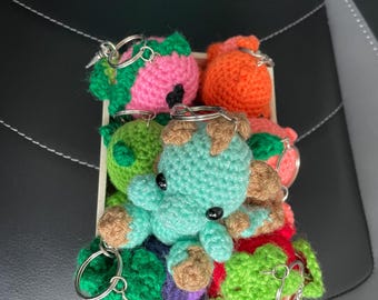 Crochet Fruit Dragon Keychain (small)