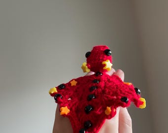 crochet beaded dragon + pouch