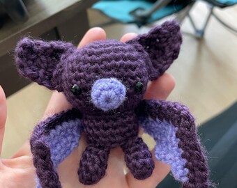 crochet bat keychain