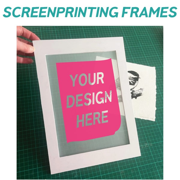 Custom Screen Printing Frame - Made to order using our design - A5 / A6 - Screenprint DIY at home - MEDIUM / SMALL