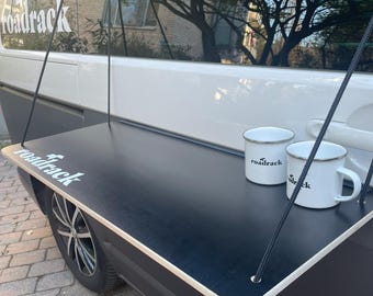 roadrack Module 8 external shelf in black - Ready to install for your van/bus/Bulli T4/T5/T6/T6.1