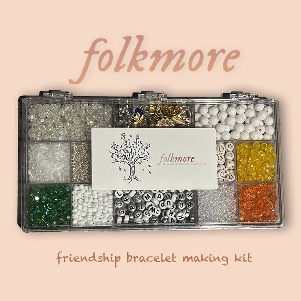 Kit de cuentas DIY de pulsera de amistad Swiftie: Folklore & Evermore