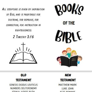 Books of the Bible Booklet for all ages