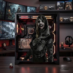 Painel lateral magnético personalizado para PC: Acrílico cortado a laser, qualquer design.