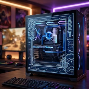 Fathers Day Gift PC case Acrylic Magnetic Side Panel with Custom Design