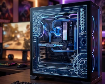 Obudowa komputera PC, akrylowy panel boczny magnetyczny z niestandardowym wzorem