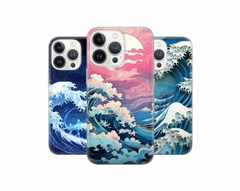 Japan Phone Case Great Wave Cover for iPhone 15Pro, 14, 13, 12, 11, Google Pixel 8, 7A, 6A, Samsung Galaxy S24Ultra, S23fe, S22, A54, A34